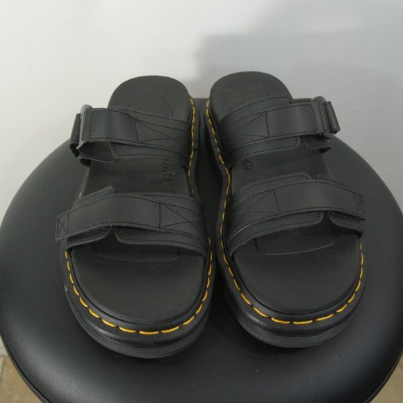 NWOT Dr. Martens Chilton Leather Men's Slide Sandal in Black Size 8M #131 - Picture 12 of 16